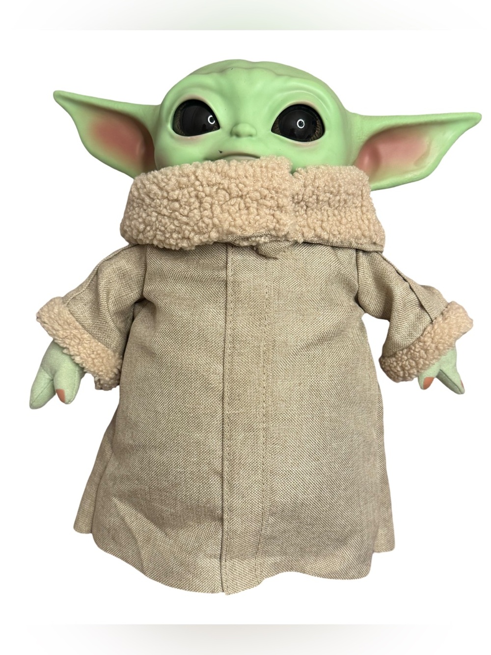 Baby Yoda Plush Toy in Green with Tan Coat - Kids Toys - Picture 1 of 6